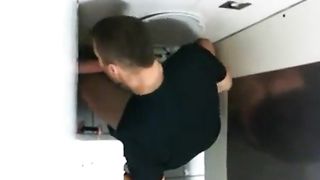 Toilet Glory Hole Action - Caught On Cam.