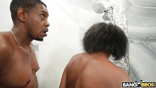 Black Daughter Drops The Soap On Purpose