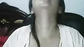 Wetting pussy of lonely Chinese MILF