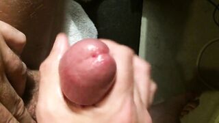 Close up jerk off with spurting cumshot