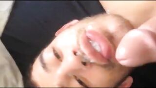 Arab Boy take the full load of daddys cum..