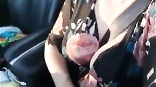 solo Milf car orgasm