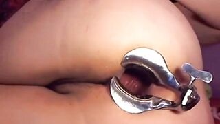 Webcam girl dildo and speculum in asshole by M.D.F 2