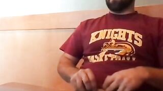 Bearded Bro Public Jerk Off in A Coffee Shop