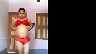 Hot Indian girl in nighty stripping