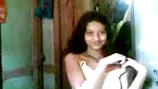 Indian teen self recording her body