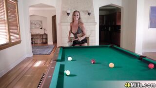 Billiards for MILF Tucker Stevens ended on a big dick