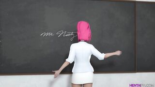 Sexy teacher teach students how to fuck - 3D Hentai School Sex